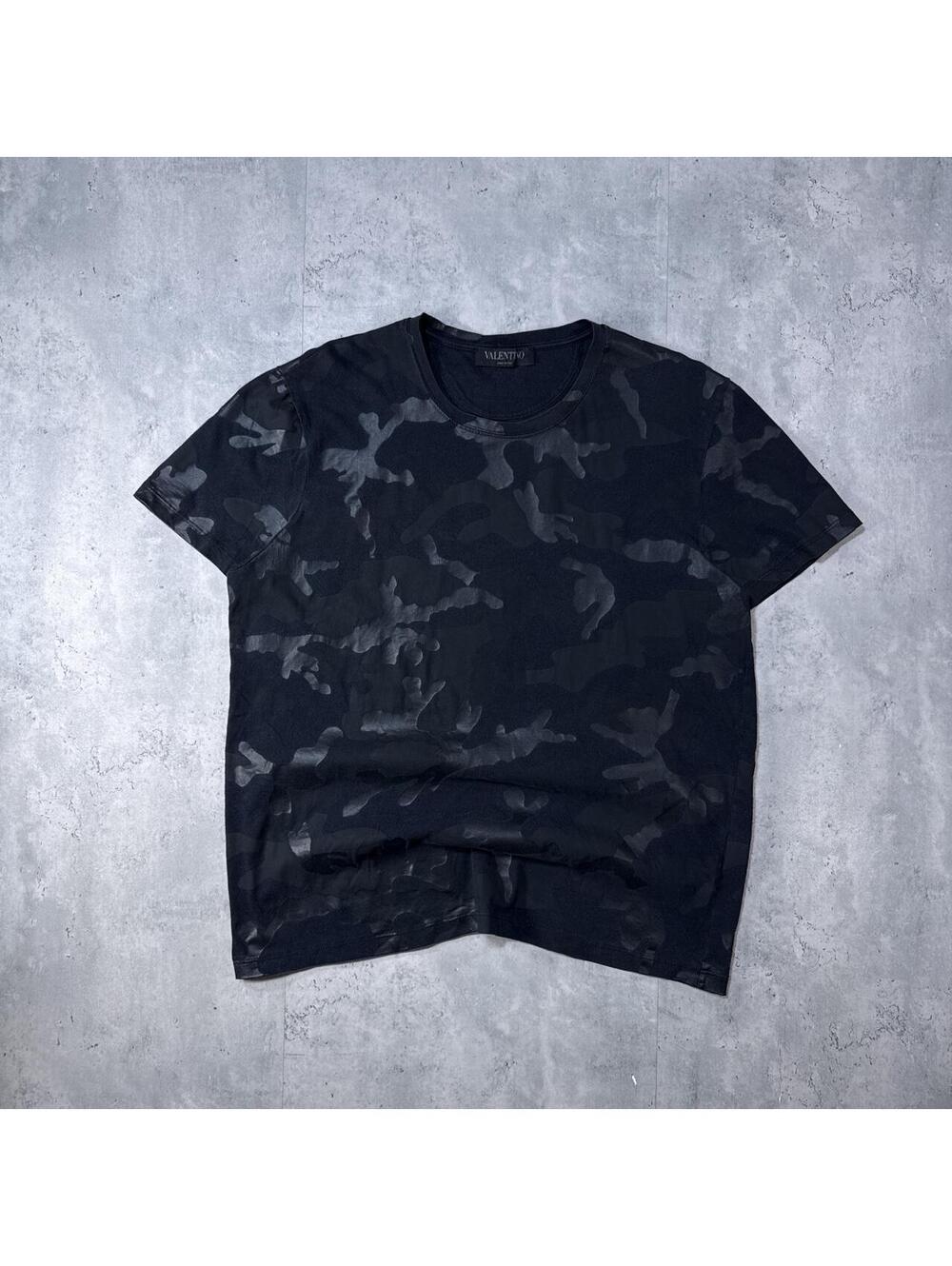 Valentino Camo Black Print Men’s T-Shirt Short Sleeve